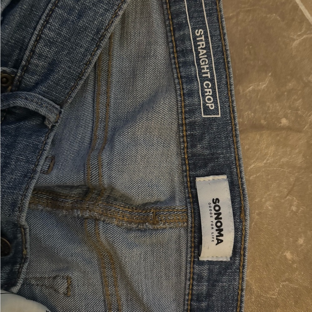 Sonoma Women's Blue Straight Leg Jeans